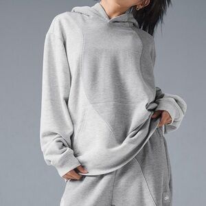 ALO Yoga Make Waves Hoodie in Athletic Heather Grey